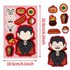 8 Halloween Assembled Face Change Stickers Parent-child Interaction Witch Ghost DIY Cartoon Doodle Halloween Stickers