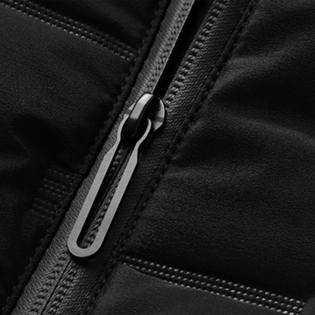 Men's Casual Solid-color Embossed Textured Thick Cotton Jacket, Men's Cotton-padded Warm Hooded Long-sleeved Coat