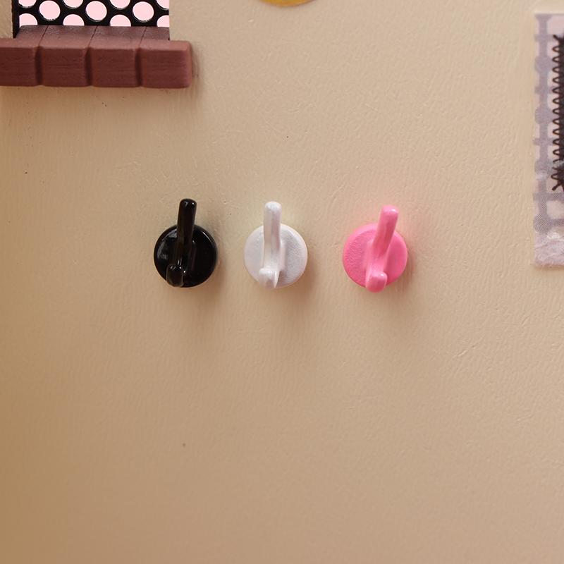 3Pcs Dollhouse Mini Clothes Hat Hook Dollhouse Simulation Wall Hook Model For 1/12 Dolls House Decor Accessories