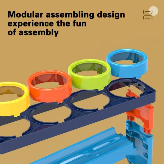 1 Set Track Toys 5 Layers Building Block Design Exercise Hand Strength Slide Down Assembly Joy Entertainment ABS Pound