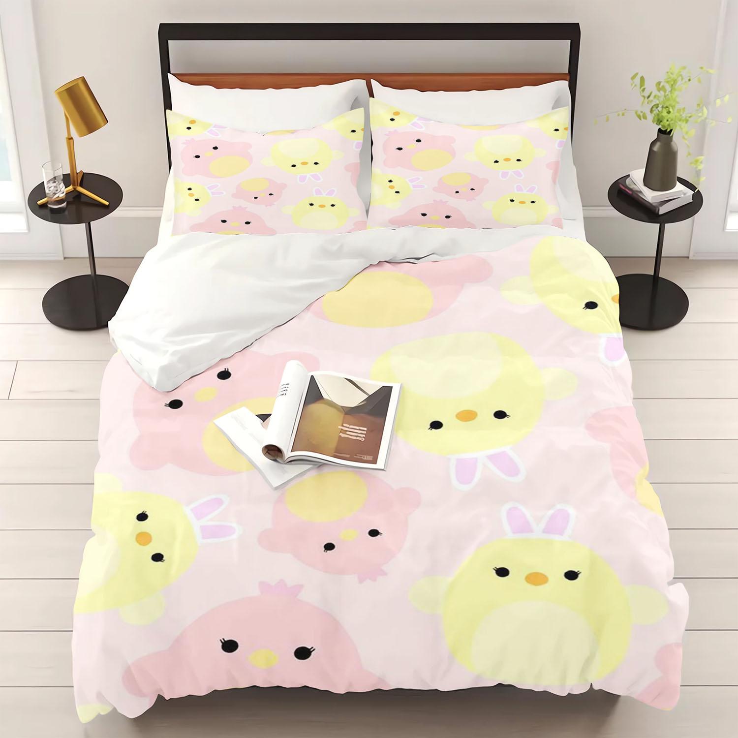 

Comforter Animal Cate Children Set Hot-Blooded Decor Comfortable Sets Breathable Bedding For Teenager Comforter (quilt)-EU Single(135*200cm)3pcs