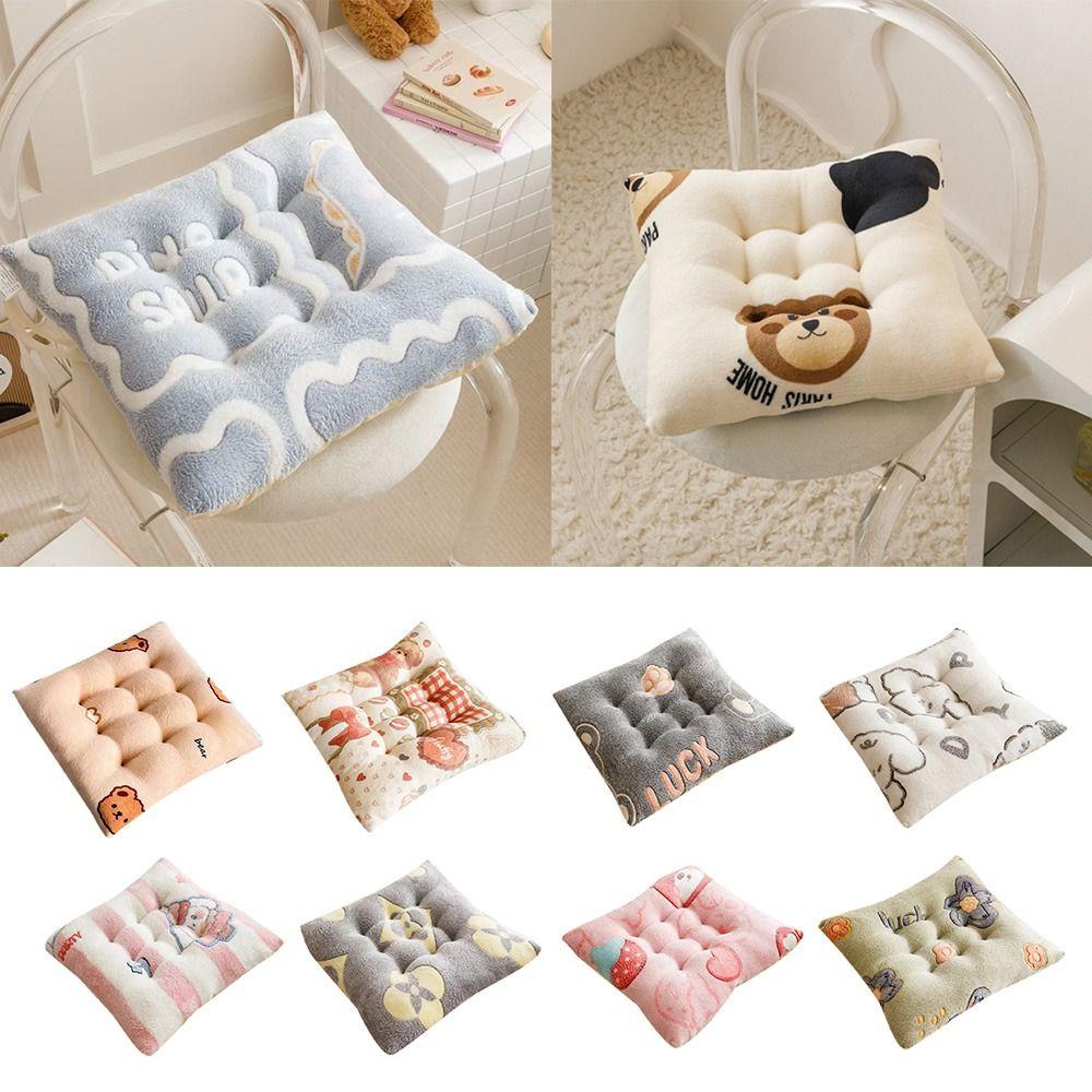 

Plush Chair Pad Square Stool Cushion Soft Floor Pillow for Home&Office 03