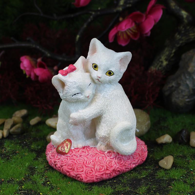 Romantische Katzenstatue Harz Heimdeko Für Feste Und Besondere Anlässe