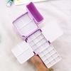 Portable Travel Watercolor Plastic 12/24 Grids Painting Box With Palette Half Pan Mini Paint Storage Case For Art Supplies