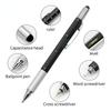 7 In1 Multifunction Ballpoint Pen with Modern Handheld Tool Measure Technical Ruler Screwdriver Touch Screen Stylus Spirit Level