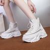 Fashion Fashion Chunky Platform Motorcycle Boots Women Autumn Winter Thick Bottom Ankle Botas Mujer White High Top Gothic Sneakers Shoes