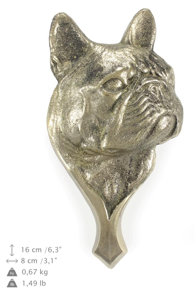 French Bulldog, Frenchie – Door knocker in the shape of a dog's head, brass knocker | Art-Dog