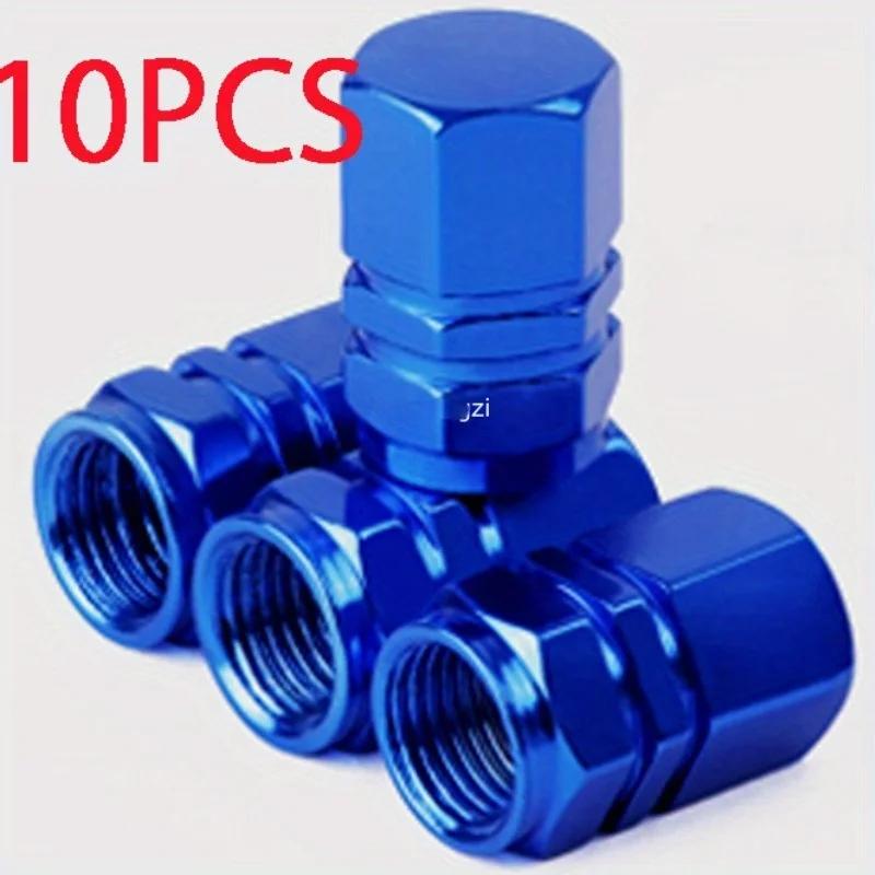 10PCS Aluminum Alloy Car Wheel Tire Valve Caps Tyre Rim Stem Covers Airdust Waterproof for Automobiles Motorcycles Trucks Bikes
