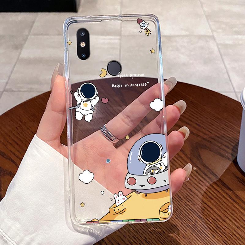 Jelly Casing For Xiaomi Mi Mix 2s Fundas Protective Coque Clear Silicone Soft TPU Back Cover Cute Rabbit Cat Dinasaur Phone Case