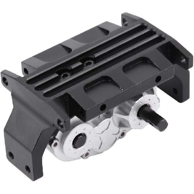 Gearbox Transfer Case with Mount, Metal Transfer Case Upgrade Components Parts with Mount Compatible with SCX10 / D90 1/10 RC Crawler Car