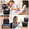Handheld Double Layer Cosmetic Organizer Storage Bag Portable Manicure Tool Case for Women Nail Art Essential Oil Cosmetic Bag