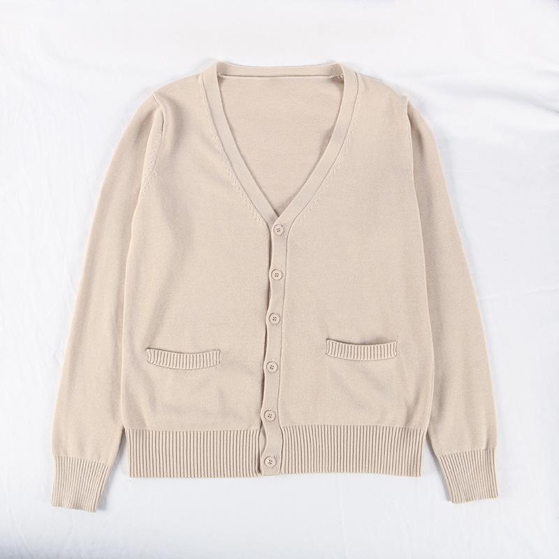 Maglione Monocolore Caramella Donna Top Lavorato a Maglia Cardigan Femminile Sottile Primavera Autunno Manica Lunga Giacca per Adulti Abbigliamento Slim XS-2XL