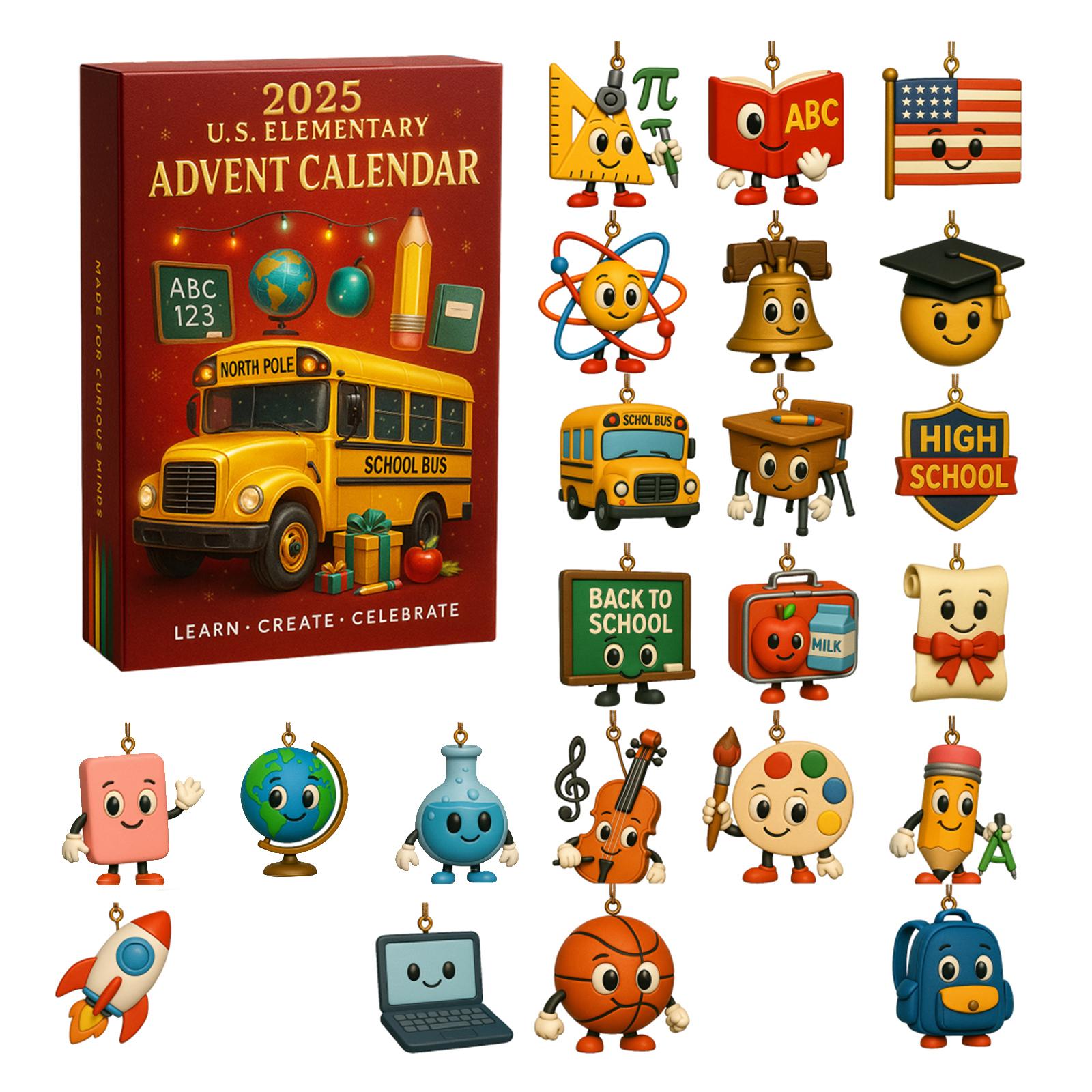 

Календарь обратного отсчета включает 24 подарка, календарь обратного отсчета и подарок-сюрприз One Size