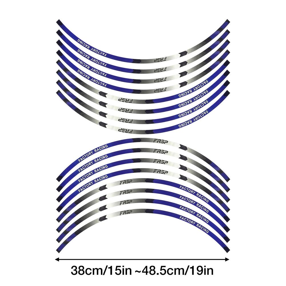 

16 шт. светоотражающие модифицированные наклейки на обод колеса автомобиля, самоклеящиеся наклейки на автомобиль, наклейки для модификации ступицы колеса мотоцикла синий