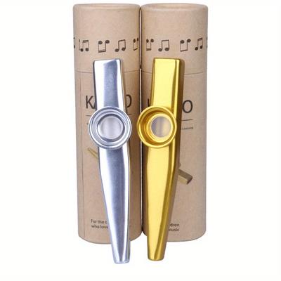 12cm Gold/Silver Metal Kazoo Beginner Friendly Instrument for Guitar Ukulele Accompaniment Easy To Learn Durable Design JXB