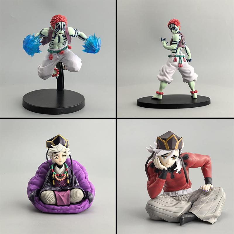 Demon Slayer Kimetsu No Yaiba Akaza Battle Douma Anime Figure Pvc Exquisite Model Desk Ornaments Collection Gift For Manga Fans