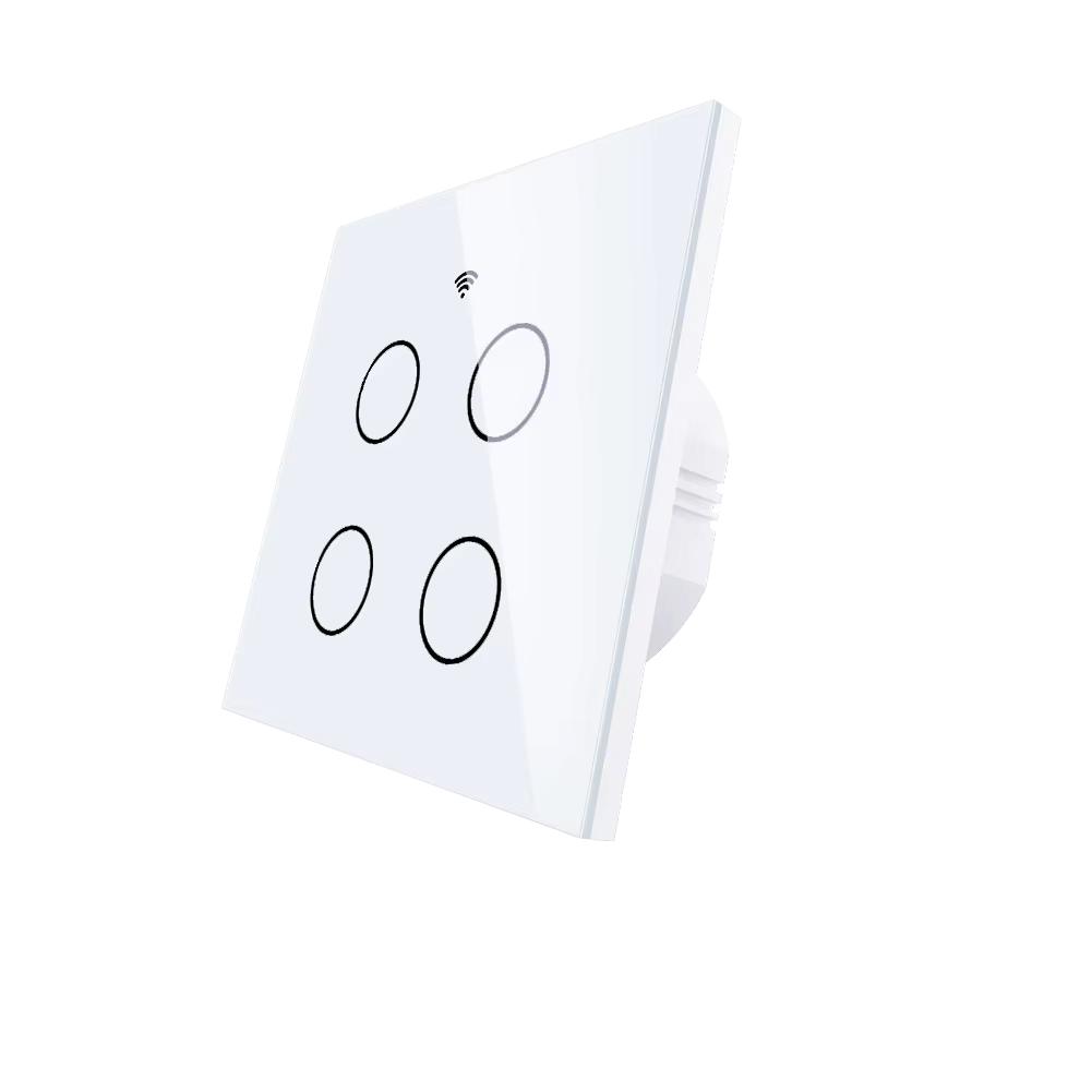 WiFi Smart Touch Wall Switch with Multi-Control Association 2/3 Way , Relay Status Optional,Backlight On/Off