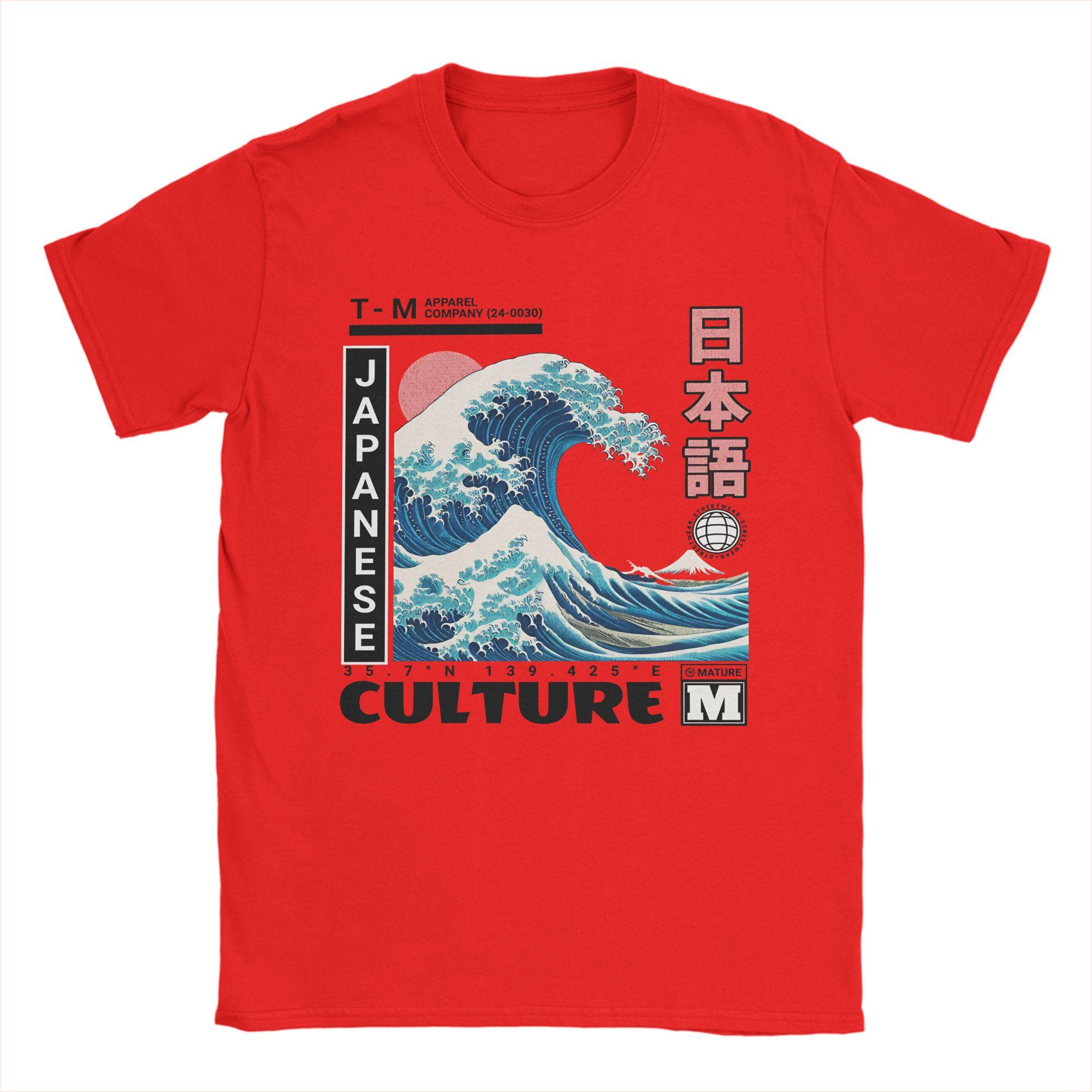 

Kanagawa Wave The Great Wave Hokusai Japanese Art Cotton T Shirt For Unisex Summer Y2K Funny TShirts ONeck Tees Tops S
