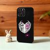 Cool S-Spider Web H-Heart Phone Case For iPhone17,16,15,14,13,12Plus,Pro Max,XS,5G Soft Silicone Black Cover