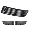 Hood Bonnet Upper Grill Vent Trim Enhanced Airflow Stylish Black Front Hood Air Vent Grille Cover Fo