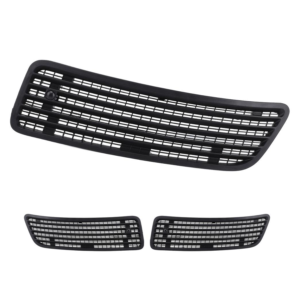 Hood Bonnet Upper Grill Vent Trim Enhanced Airflow Stylish Black Front Hood Air Vent Grille Cover Fo