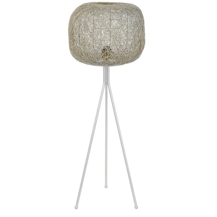 Lampadaire - Métal - Blanc - Moderne - 41 x 41 x 109 cm - E27
