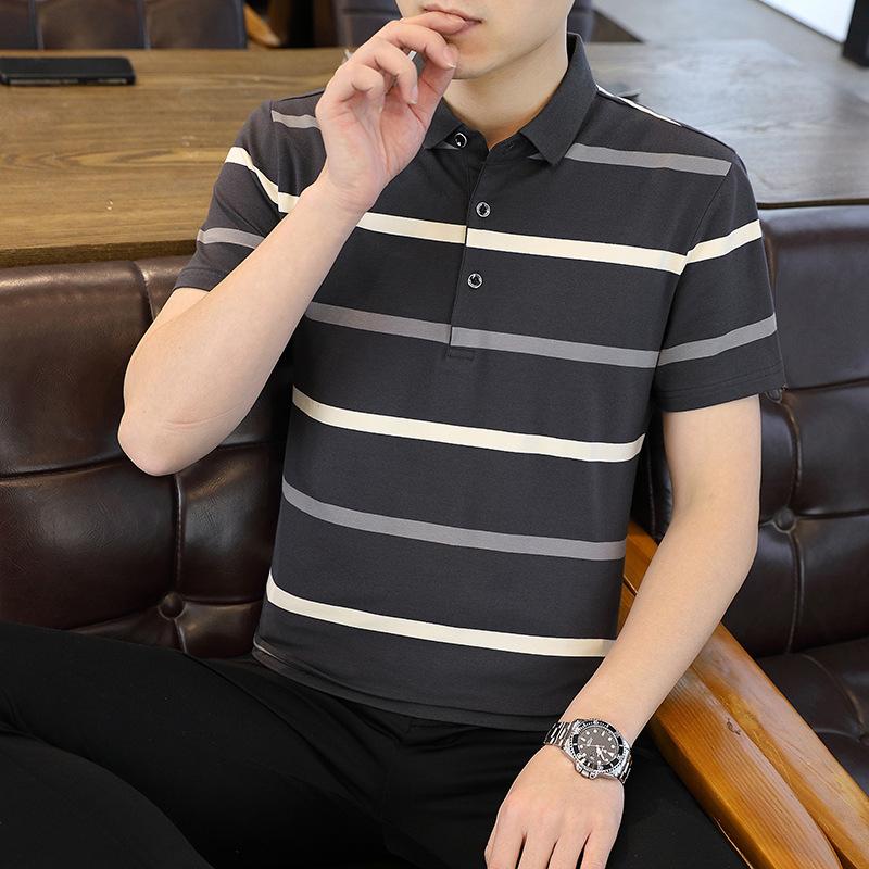 Men's Summer Casual Half-sleeve T-shirt Men's Lapel Polo Shirt Short Sleeve T-shirt