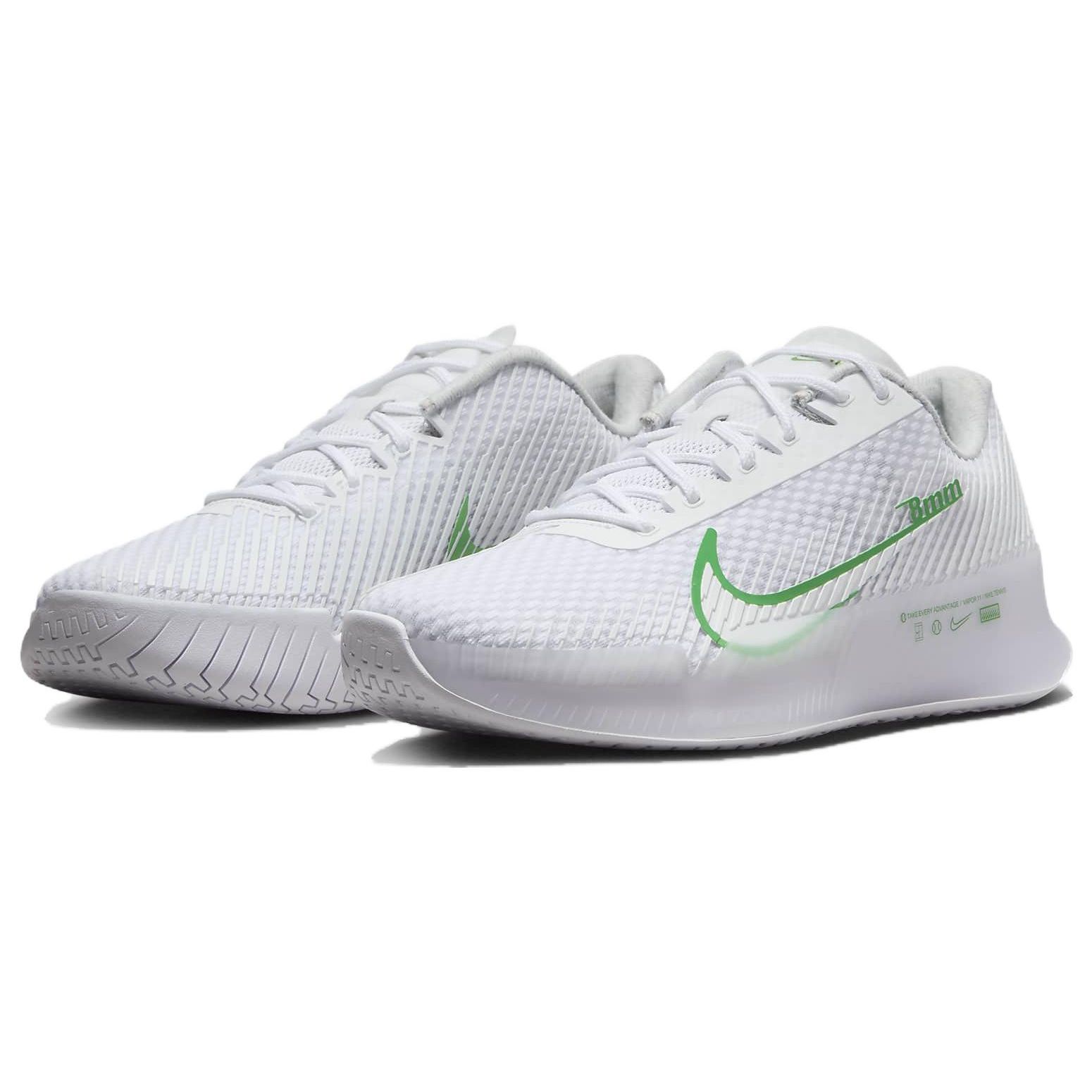 NikeCourt Air Zoom Vapor 11 HC White Kelly Green Мужские кроссовки DR6966-102 40.5 — фото 3
