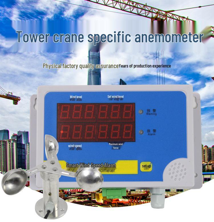 Tower Crane Wind Speed Anemometer and Alarm Device
