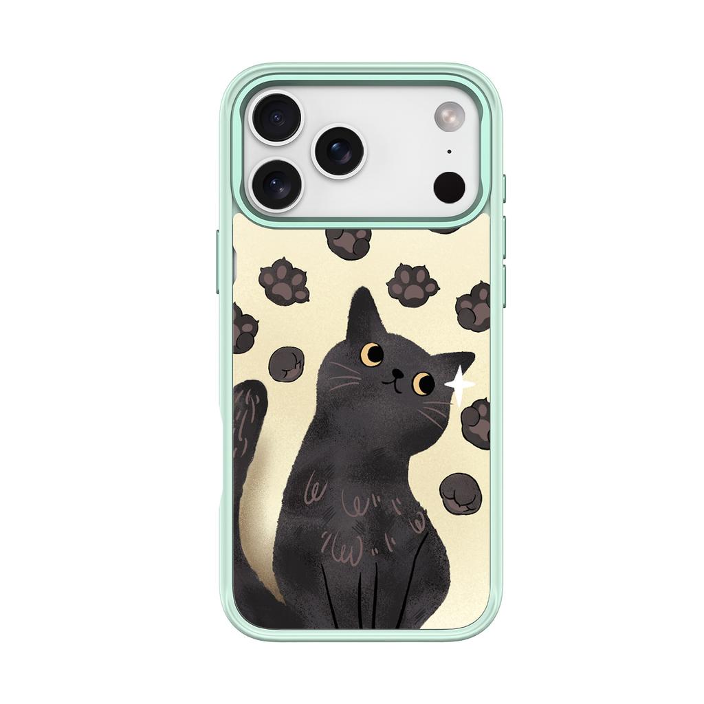 Applicable to Apple 17pro mobile phone case, advanced sense 16 replaceable back plate 15promax magnetic mobile phone case, claw cat