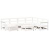 VidaXL Salon de jardin 8 pcs blanc bois de pin massif, ensemble de canapés d'extérieur, ensemble de canapés de jardin, 3250613