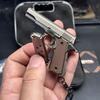 דגם אקדח M1911 קנה מידה 1/3 צבע אפור Gunmetal פונקציית ירי קליעים 5 קליעים דגם אקדח ידני דגם מיני ממתכת דגם אקדח מיני בקנה מידה פריט אספנות
