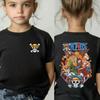 One Piece Japanese Anime Print Cotton TShirt Luffy Zoro Childrens Casual Short Sleeve Tee Kids Luffy Tshirt Family Clothing