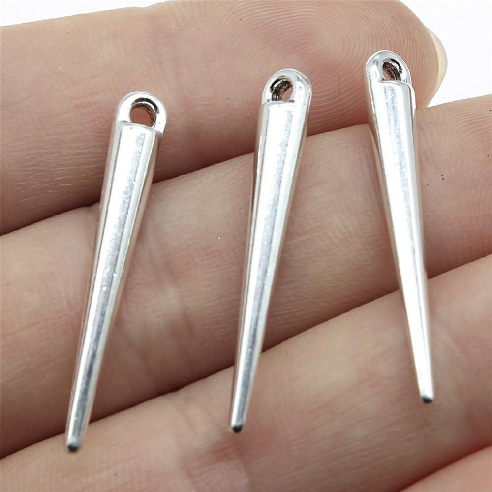 20pcs Gothic Styles Awl Bodkin Charms For Jewelry Making Antique Silver Color Pendants DIY Crafts Making Findings