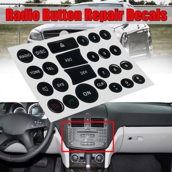 Button Repair Kits Window Switch Sticker For Mercedes-Benz C250 CLA200 C300 C200