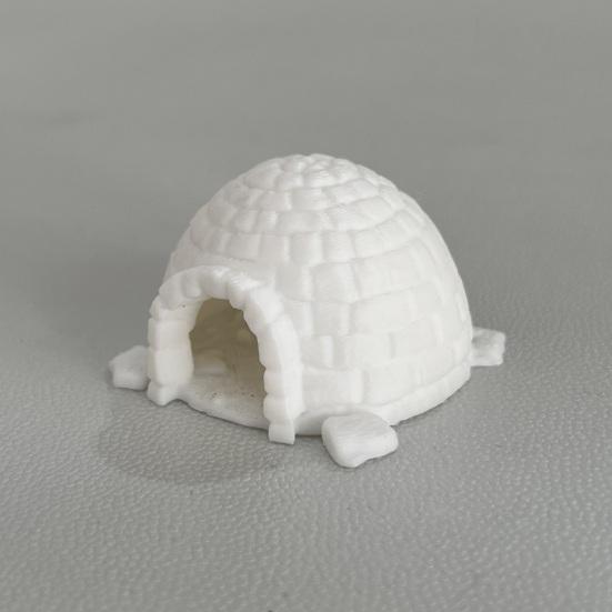 Yousheng Miniature Igloo Figurine Mini Lifelike Ice House Model Fish Tank Hideout Breeding Cave Arctic Igloo Micro Landscape Statue for Aquarium Decor