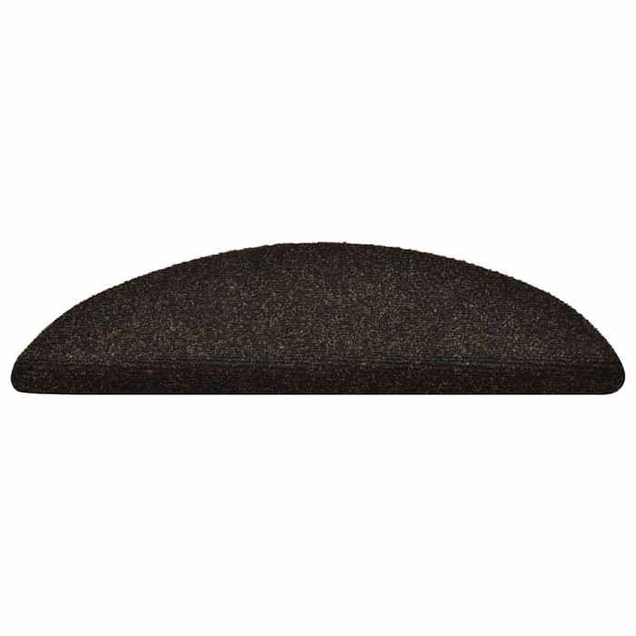 VidaXL Self-Adhesive Stair Treads 30 Pieces 56 X 17 X 3 Cm Dark Brown Semicircular 3365685