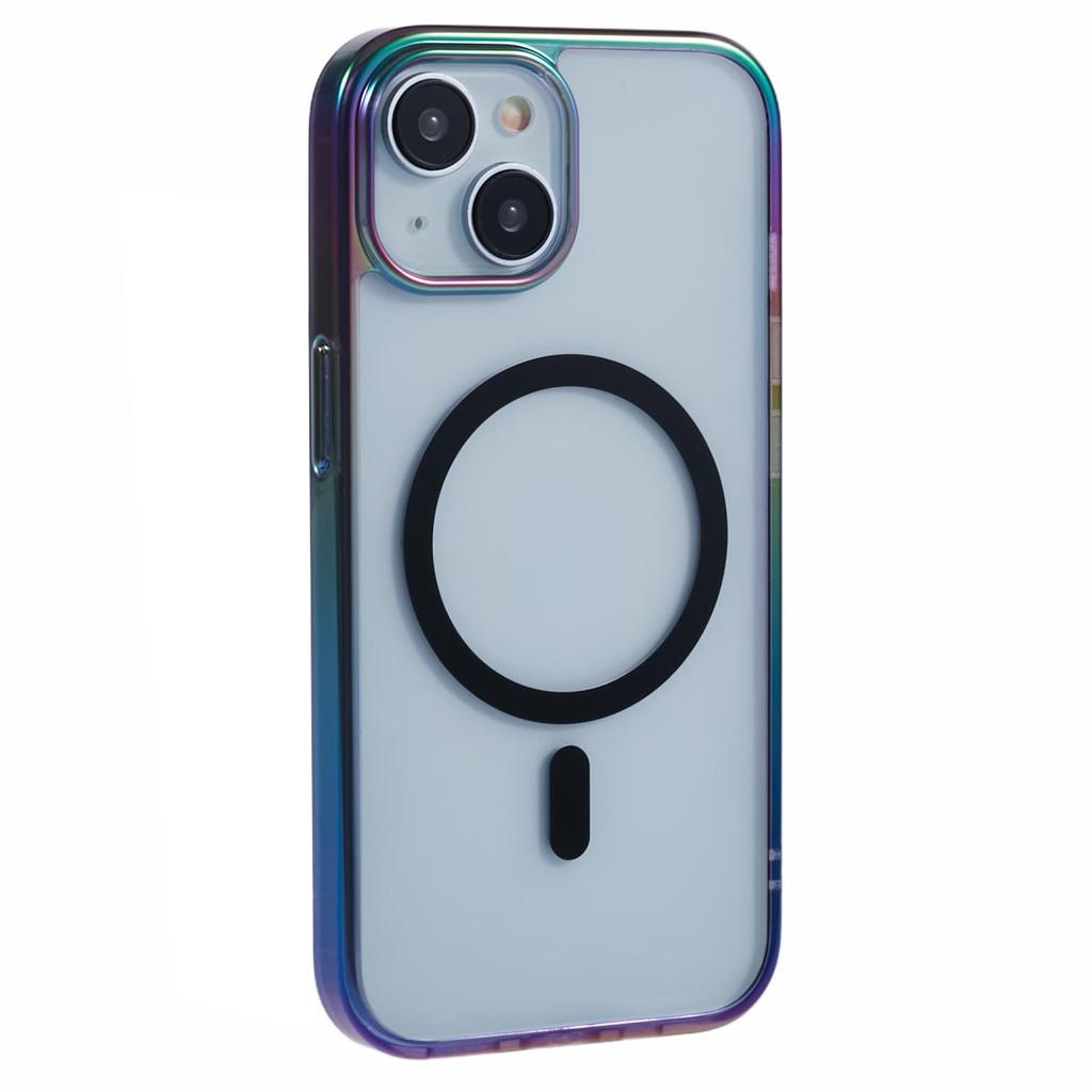 KIGC For iPhone 15 Case Compatible with MagSafe Dazzling Color TPU+PC Phone Back Cover