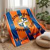Luton Town Custom Name Text Flannel Blanket Soccer Logo Personalized Fleece Throw Blanket Special Gift For Sofa Bedroom Home
