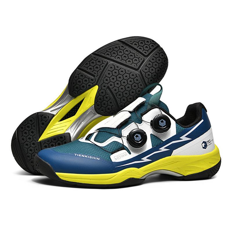 

New men s badminton shoes rotating button outdoor sports tennis training casual couple daily table tennis shoes 45