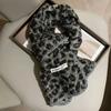 Autumn Winter Leopard Print Long Scarf for Women Girls Winter Warm Cashmere Scarf Korean Fashion Casual Thickened Niche Shawl