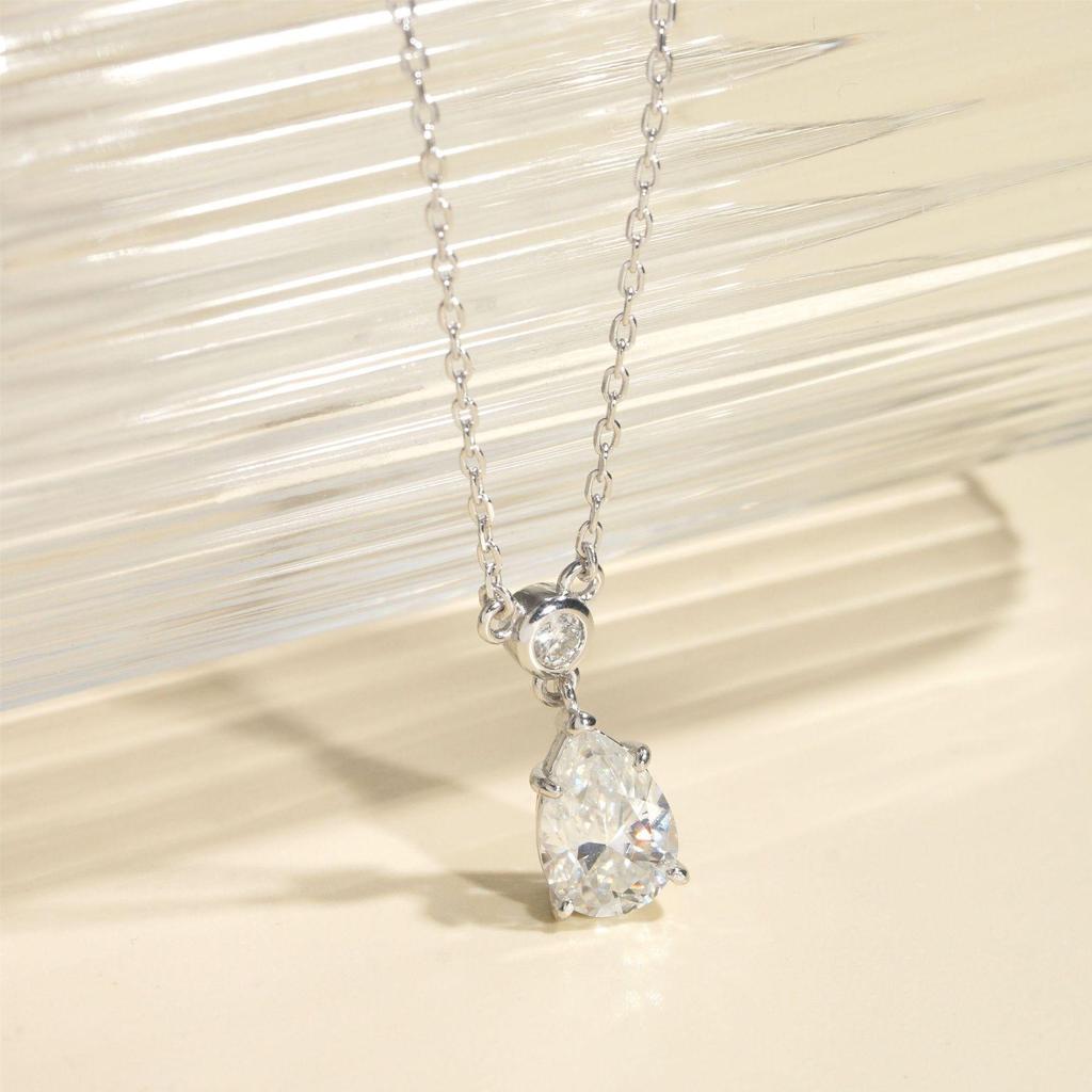 Veelzijdige High-End S925 Sterling Zilver Moissaniet Waterdruppel Hanger Ketting