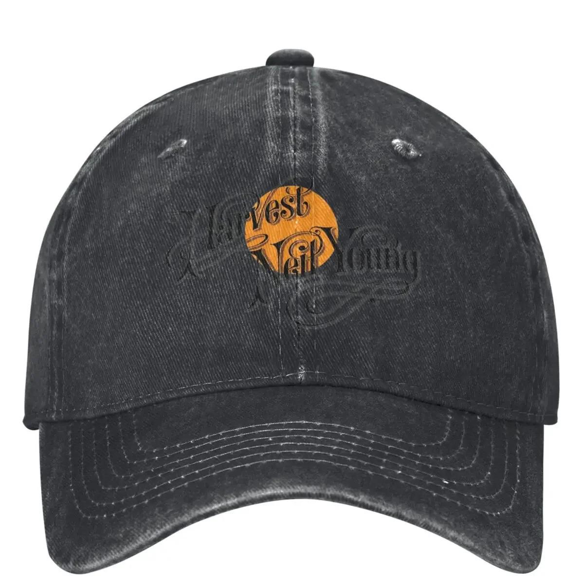

Mens Neil Young Harvest Trucker Hat Iconic Signature Logo Cap Lightweight PVC Coated Machine Washable Music One Size