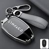 Zinc Alloy Leather Car Key Key Case Lynk & Co Lynk & Co Lynk Co 05 01 02 03 06 09 4 Button Key Fob Car Key Case Case