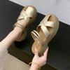 Retro Sandals Hollowed Out and Breathable, Two Slippers To Wear Outside 2025 Summer New French Style with Skirt Bag Head and Half Slippers