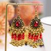 European Bohemian Rhinestone Water Drop Necklace & Tassel Earrings Set