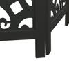 Vidaxl Room Divider, 4-Panel, Black, Solid Paulownia Wood