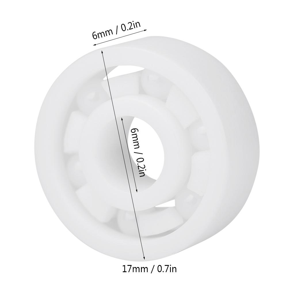 1 buc rulment cu bile miniaturale 606 din ceramică ZrO2, culoare albă, 6 * 17 * 6 mm