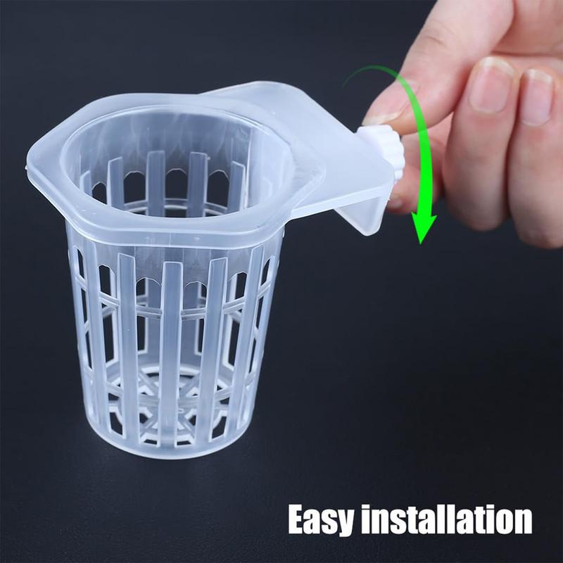2Pcs/set  Aquarium Plant Cup Basket Hangable Aquatic Plant Holder With Holes Water Planting Landscape Decoration