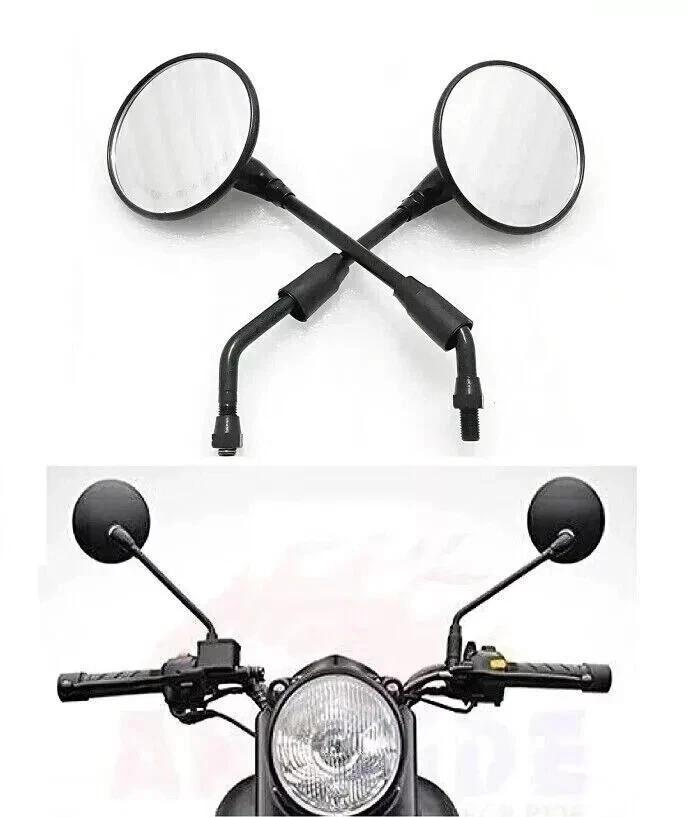 Side View Mirror Set Matt Black Fit For Royal Enfield Bullet Classic 350,500CC